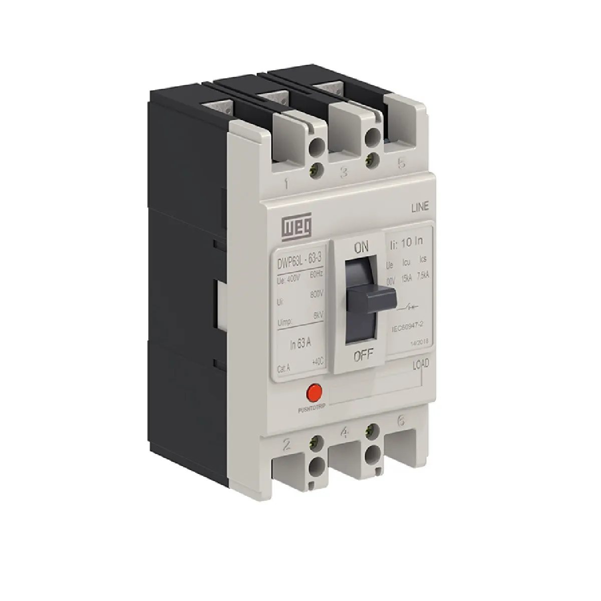 DISJUNTOR CAIXA MOLDADA DWP63 WEG